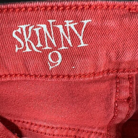 Vans Women's Bold Red Skinny Jeans Size 9 - Picture 6 of 16
